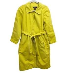 Victor Alfaro Cotton Linen Pique Coat Size 10 Belted Snap Front Pockets